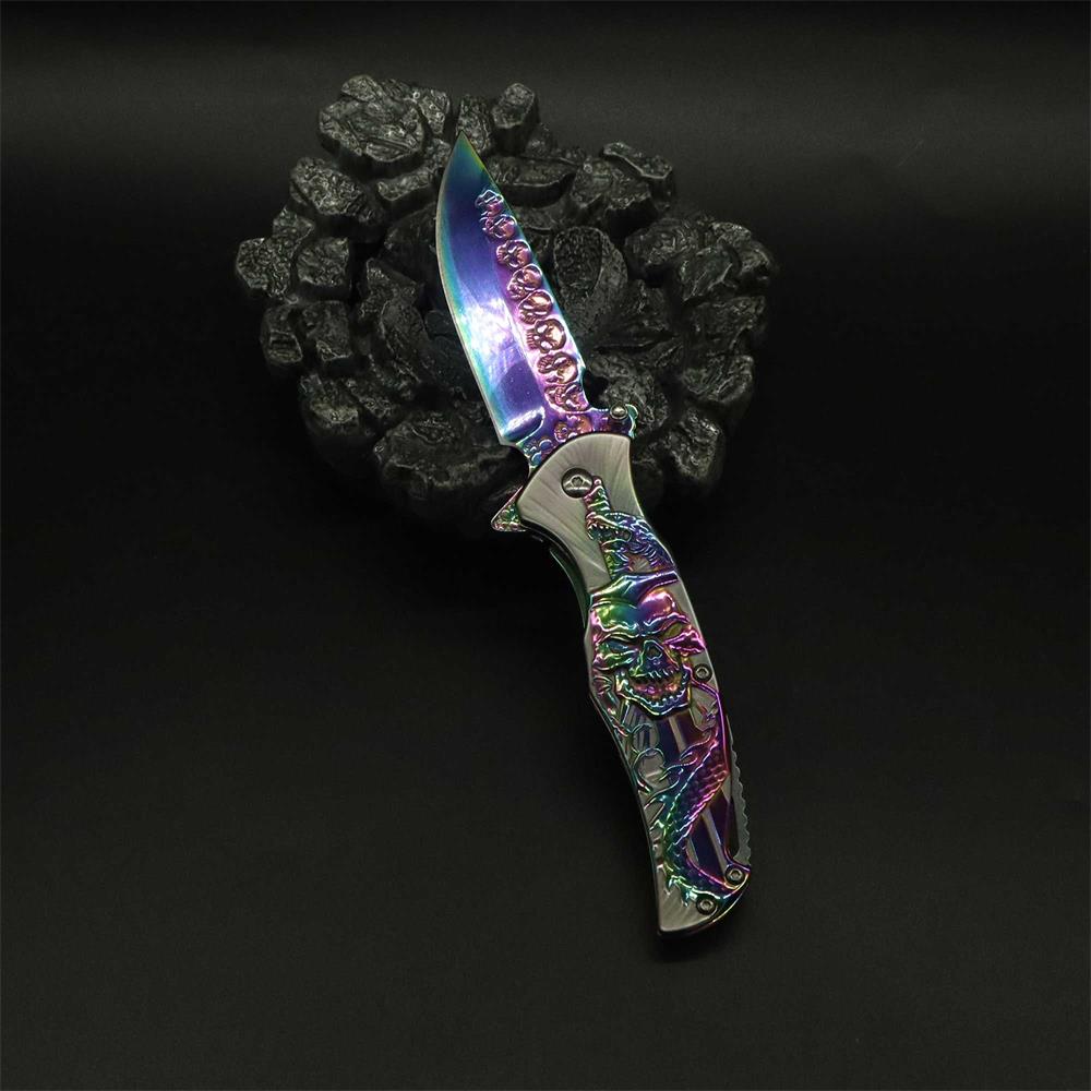 Snake Skull Relief Folding Knife - Tophatter Daily Deals