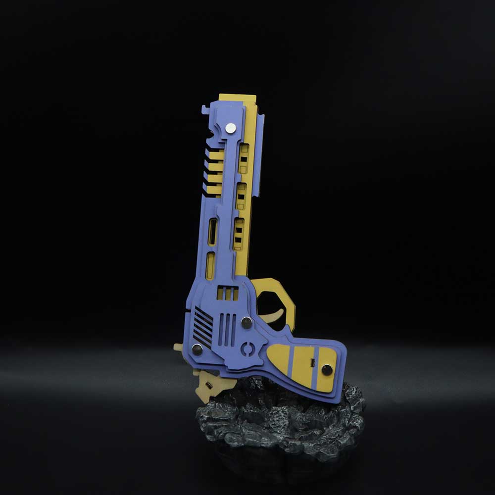 Battle Wolf 3D Gun Puzzle Wooden Rubber Band Gun Model Kit - Tophatter Daily Deals