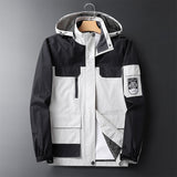 Waterproof Men's Rain Jacket - Hooded Colorblock, Packable - Tophatter Daily Deals