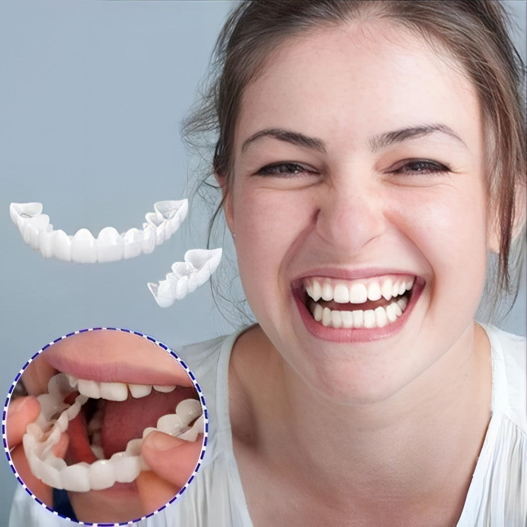Smile Veneers Upper And Lower Instant Cover For All Day - Tophatter Daily Deals