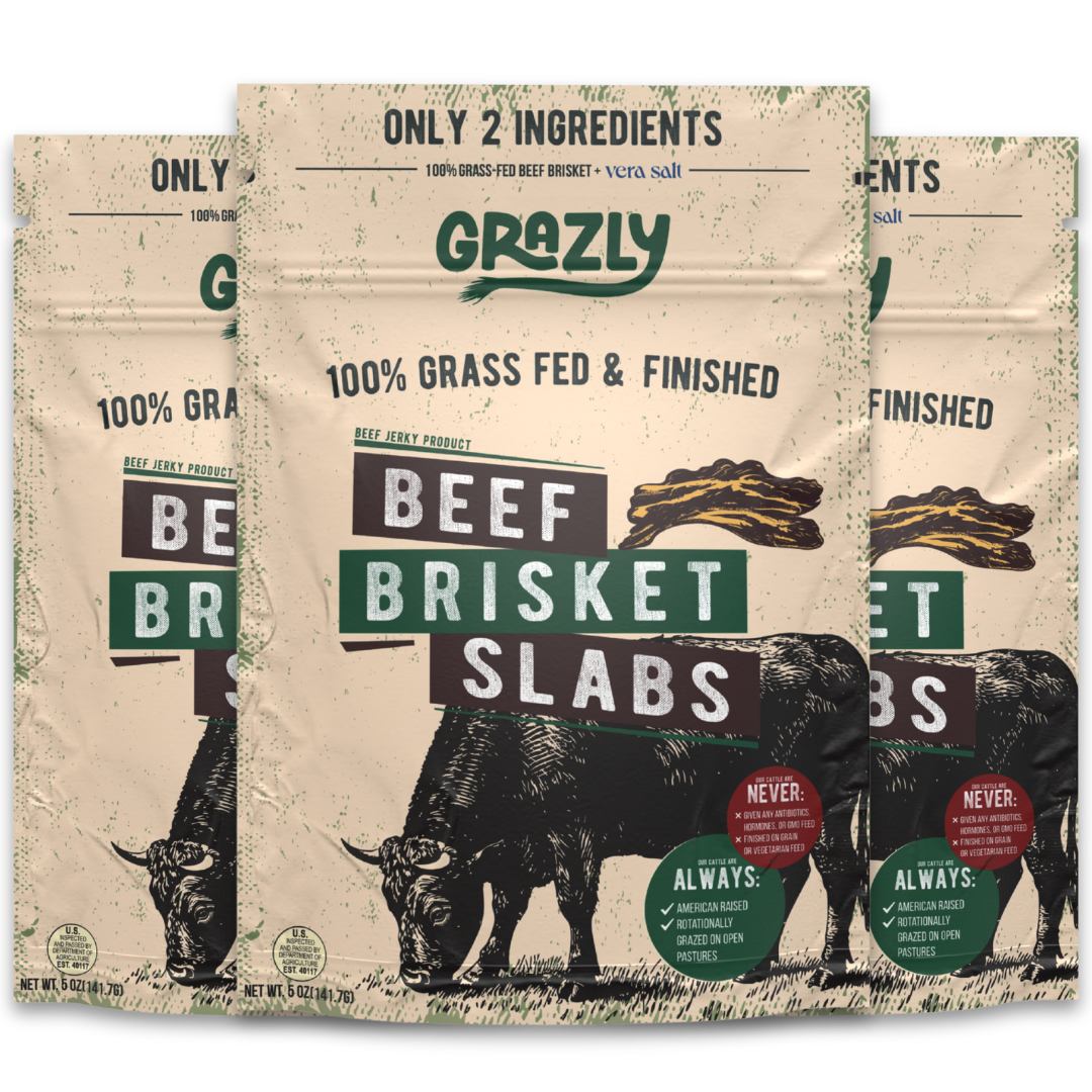 Beef Brisket Slabs - 100% Grass-Fed & Finished 3 Pack Health & Wellness - Tophatter Daily Deals