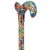 HD Pattern Designer Cane - Matching Handle & Shaft - Durable Adjustable Aluminum - Tophatter Daily Deals