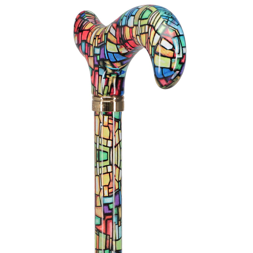 HD Pattern Designer Cane - Matching Handle & Shaft - Durable Adjustable Aluminum - Tophatter Daily Deals