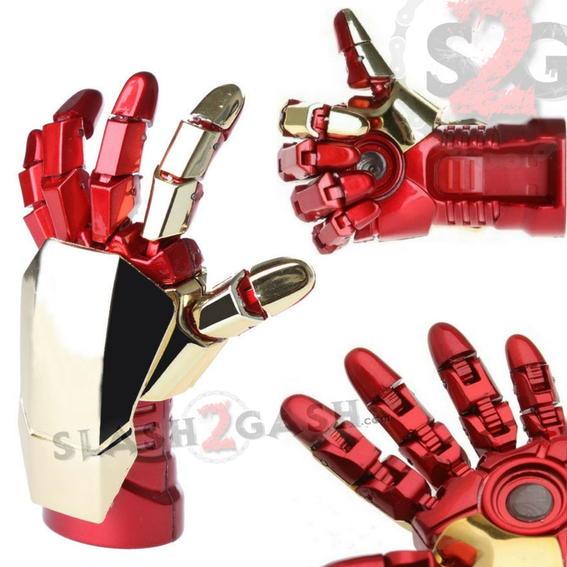 Iron Man USB Flash Drive 2.0 Moveable Hand w/ LED Light 16gb Memory Stick USB Flash Drive - Tophatter Daily Deals