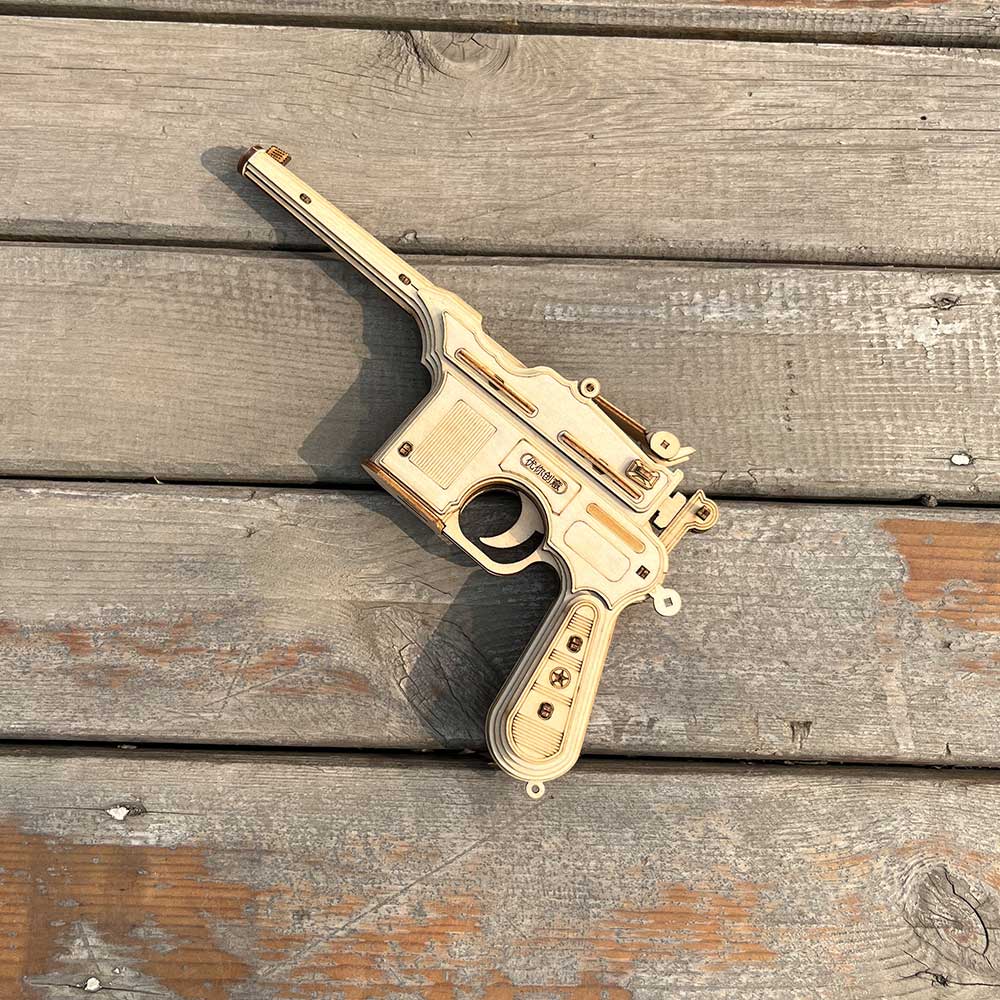 Mauser Military Pistol Wooden Model Pistol 3D Puzzle - Tophatter Daily Deals