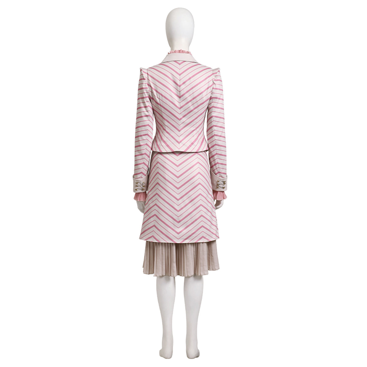 Wicked (2024) Glinda Pinstripe Suit Cosplay Costume Costume - Tophatter Daily Deals