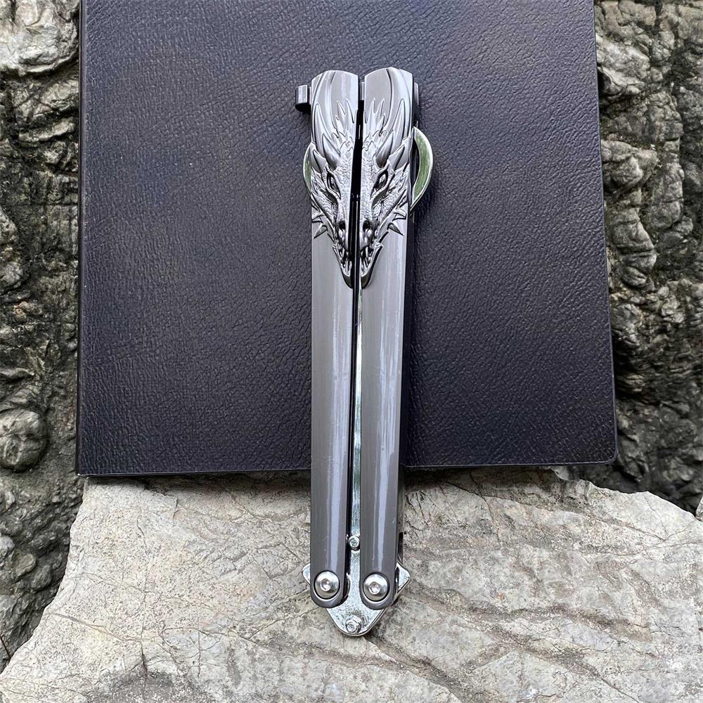 Dragon Head Totem & Sword Metal Balisong Bottle Opener Balisong - Tophatter Daily Deals
