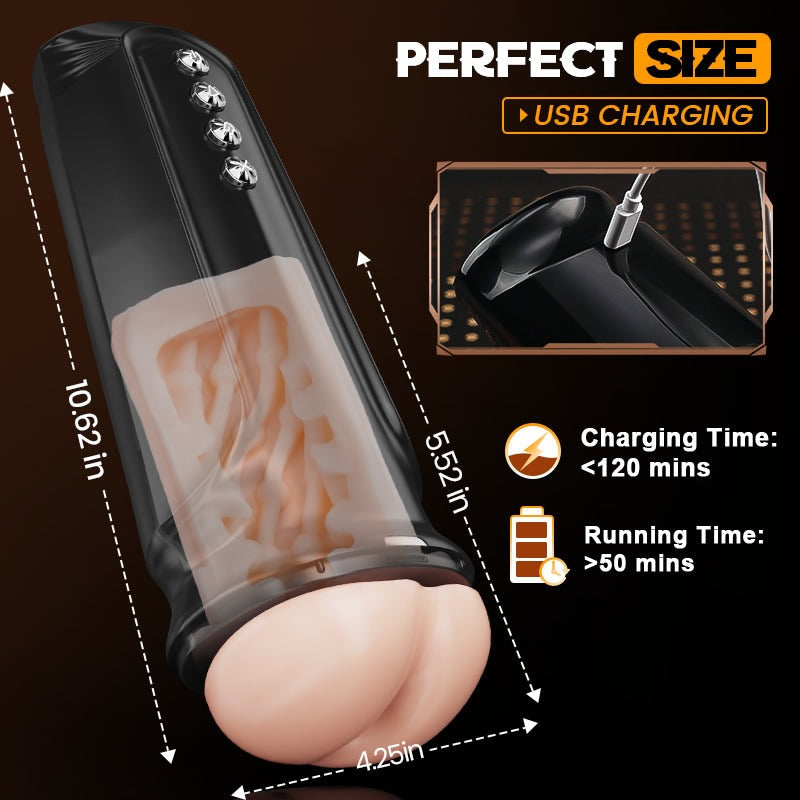 Flapper - Lifelike Hips Swinging Squeezing Sucking Vibrating Male Stroker Masturbation Cup - Tophatter Daily Deals