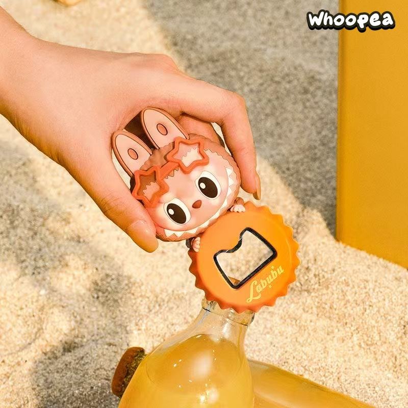 Labubu The Monsters Jump Into Summer Series Bottle Opener Fridge Magnet Labubu (Passionate Summer) - Tophatter Daily Deals