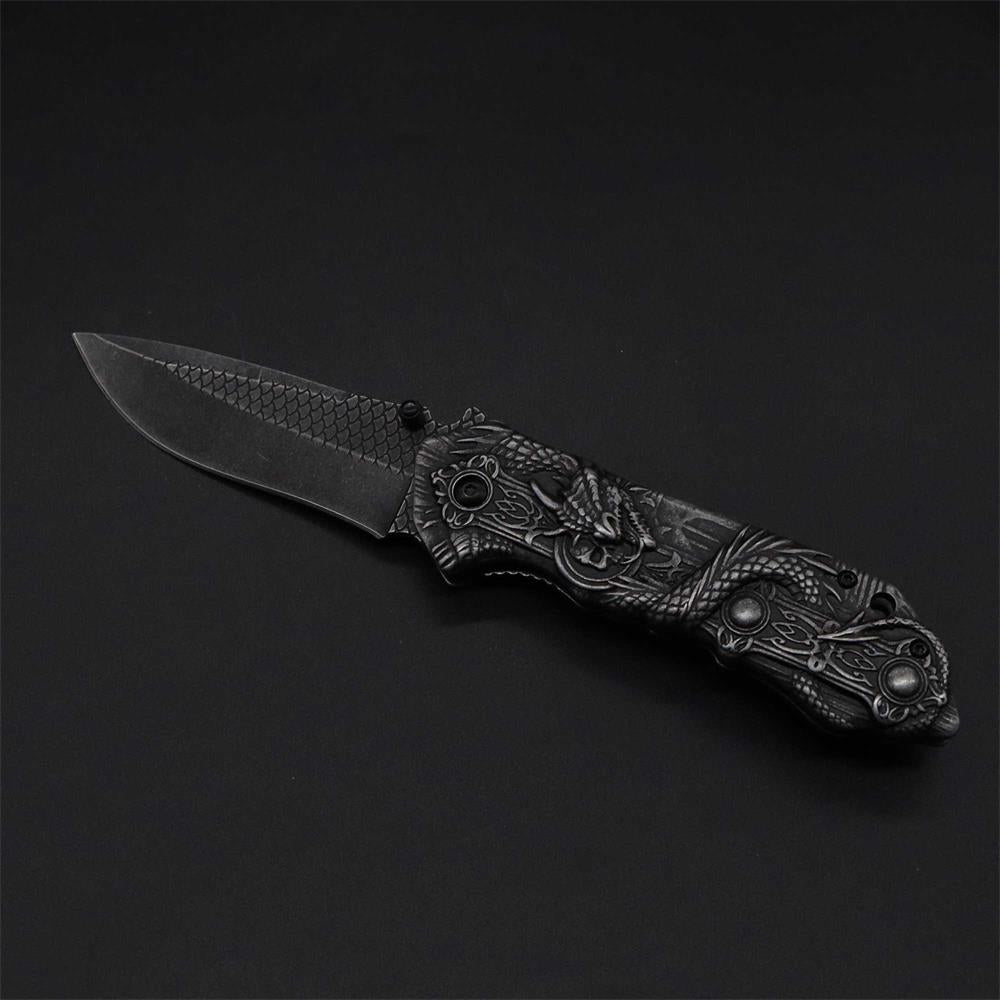 Evil Dragon Sculpture Knife Folding Knife - Tophatter Daily Deals