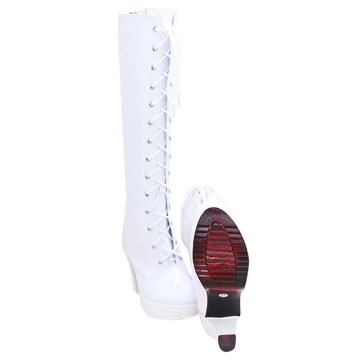 Date A Bullet White Queen Kurumi Tokisaki White Shoes Cosplay Boots Shoes/Boots - Tophatter Daily Deals