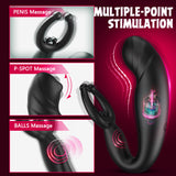 Acmejoy - Bead Massage Multifunctional 9 Vibrating Prostate Anal Plug Solo Male Prostate Massager Anal Toys - Tophatter Daily Deals