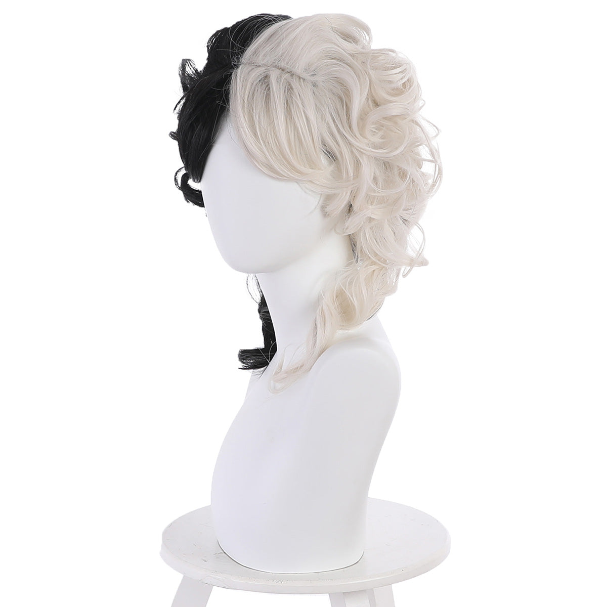 Disney Movie Cruella de Vil Black Silver Cosplay Wig D Edition Wig - Tophatter Daily Deals
