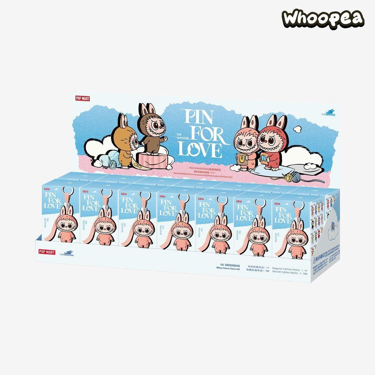 THE MONSTERS Pin for Love Series-Vinyl Plush Pendant Blind Box (N-Z) 1 SET (14 BOXES) - Tophatter Daily Deals
