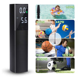 Electric Ball Pump - Deeplee Electric Ball Pump with LED Digital Display, Battery Powered for Soccer Soccer - Tophatter Daily Deals