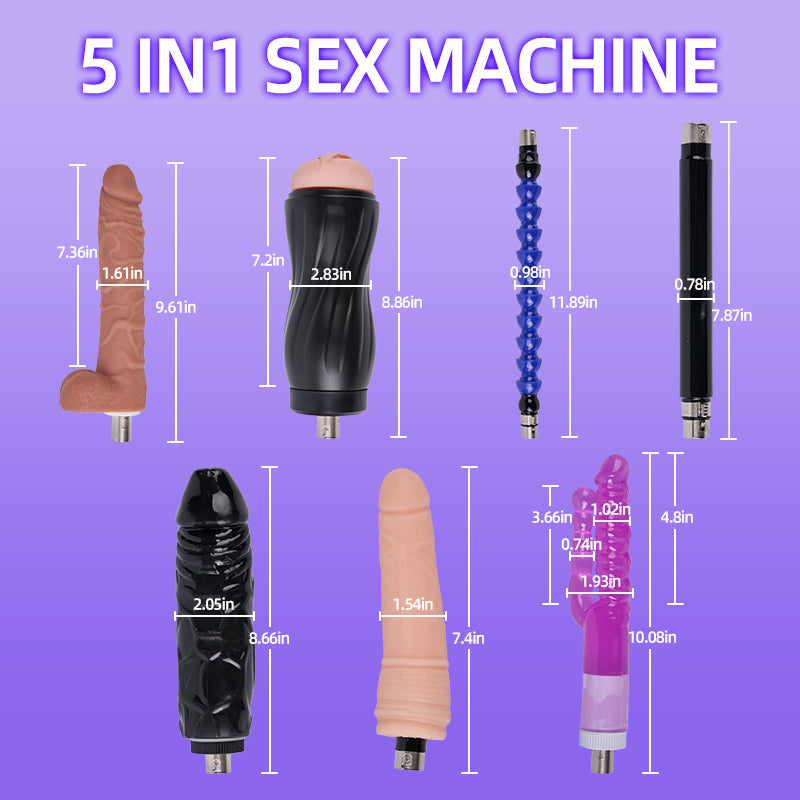 Acmejoy - Iron Titan 400 Strokes/Mins 5 IN 1 Accessories Dildo Sex Masturbation Machine Dildos - Tophatter Daily Deals