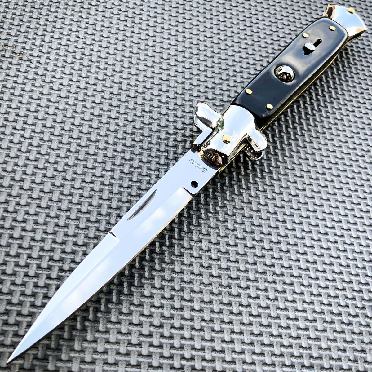 ltalian Stiletto Pocket Knife Black - Tophatter Daily Deals