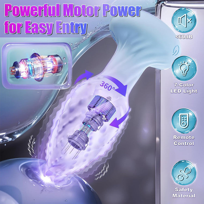 Little Monster - 360° rotating anal vibrator, 10 vibration frequencies, 7-color LED light Anal Toys - Tophatter Daily Deals