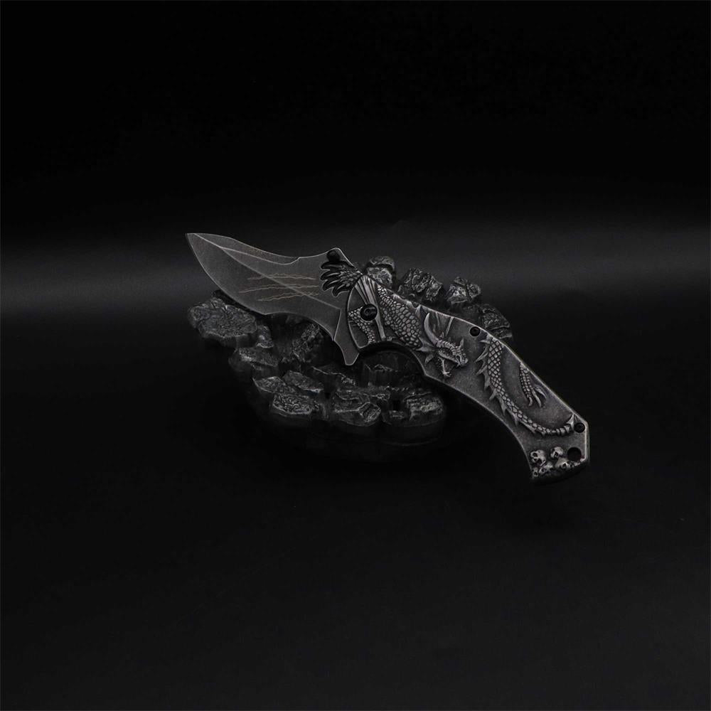 Evil Dragon Relief Folding Knife - Tophatter Daily Deals