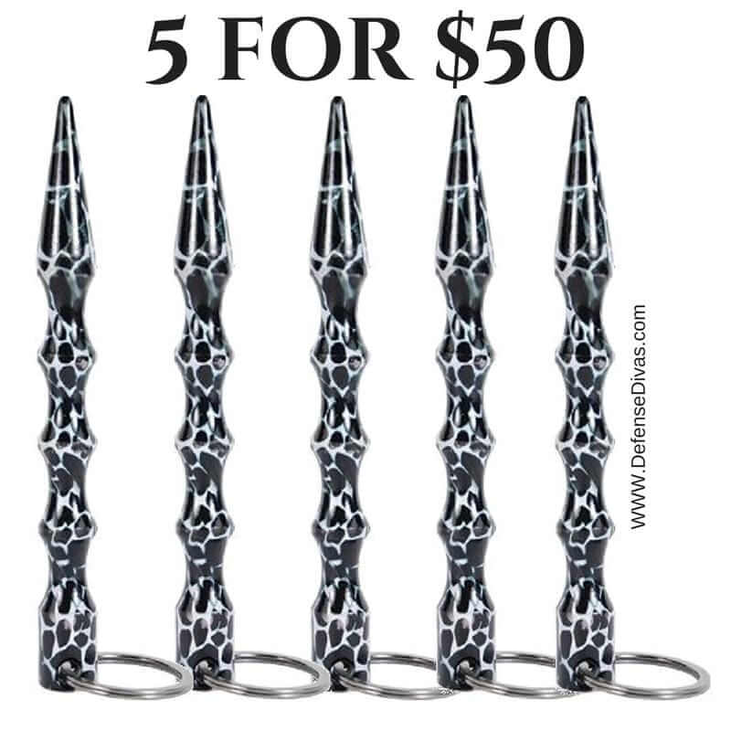 5 For $50 Black Camo Pointed Solid Steel Kubotan Self Defense Key Chain $5 For $50 BLACK Impact Self Defense - Tophatter Daily Deals