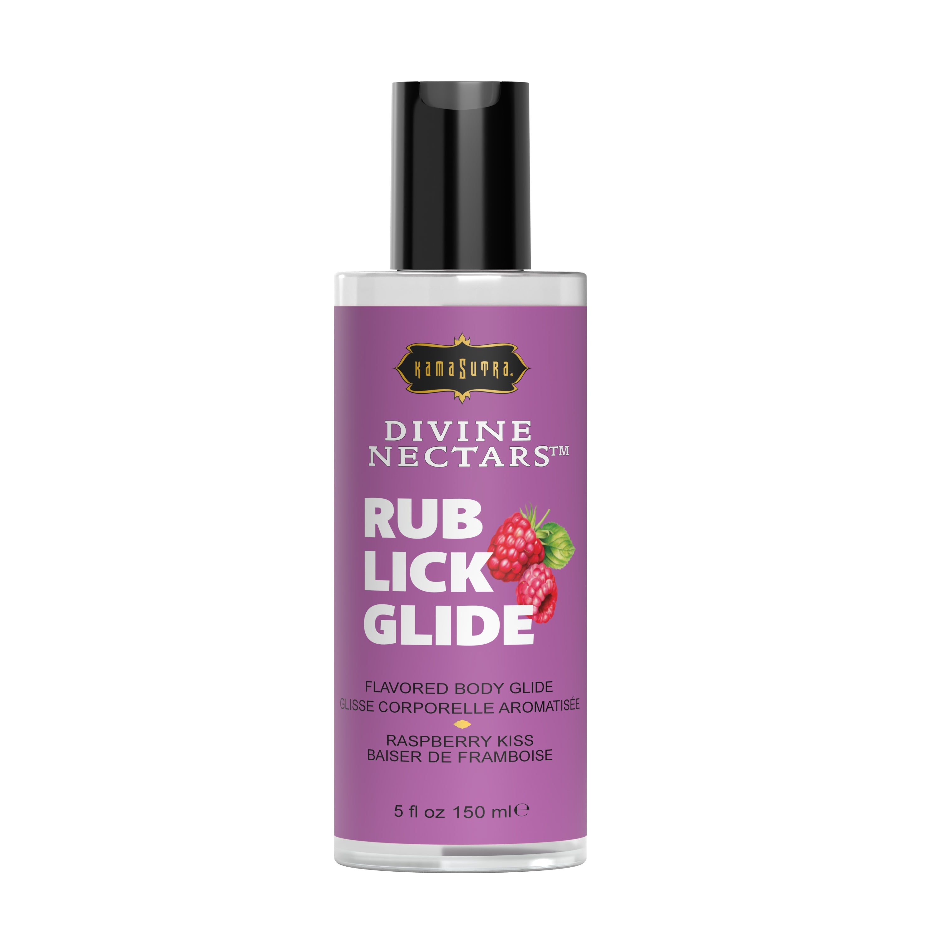Divine Nectars Flavored Body Glide Raspberry Kiss 5 FL OZ Water Based Flavored Body Glide - Tophatter Daily Deals
