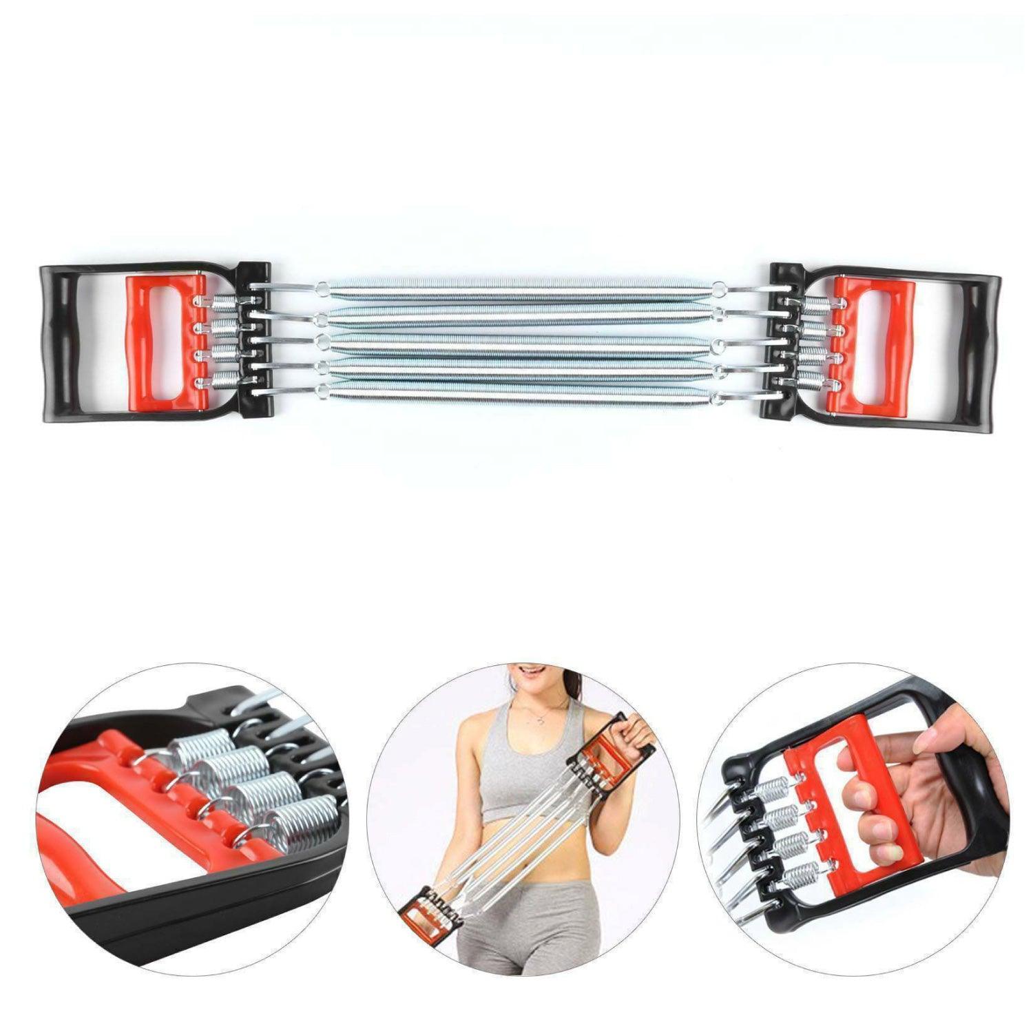 Chest Expander - 5 Spring Exercise Puller Muscle Stretcher Training Home Pull Gym Exercise & Fitness - Tophatter Daily Deals