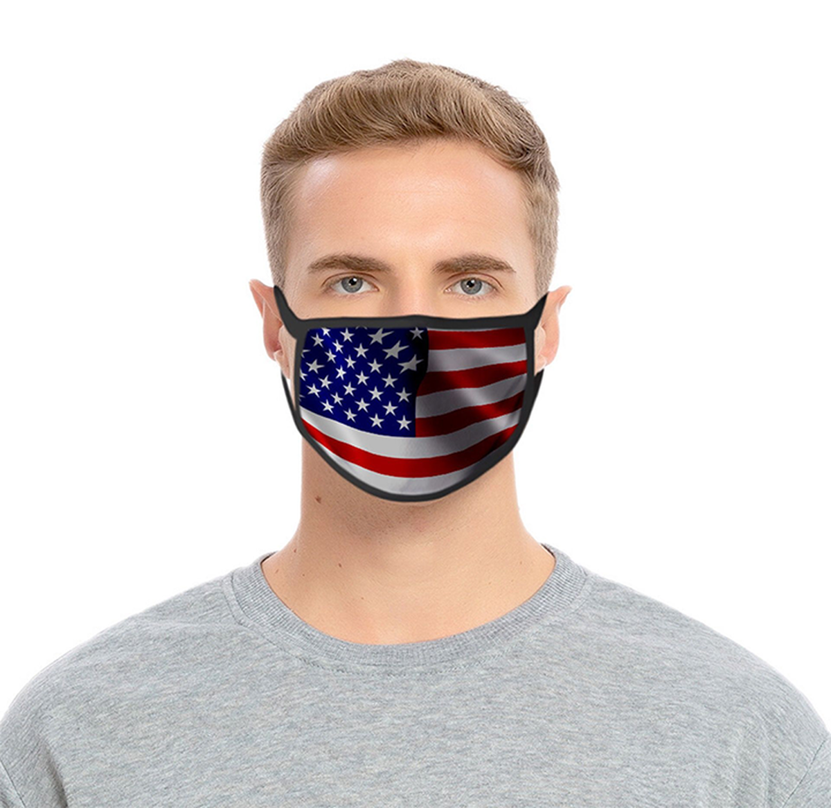 4-Pack Washable/Reusable USA Flag Mask Health & Wellness - Tophatter Daily Deals