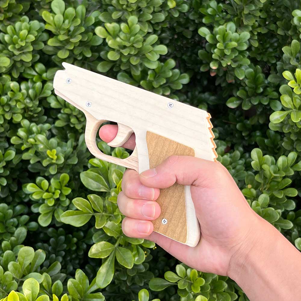 Makarovpistol Assembled Pistol Wooden Replica Rubber Band Gun - Tophatter Daily Deals