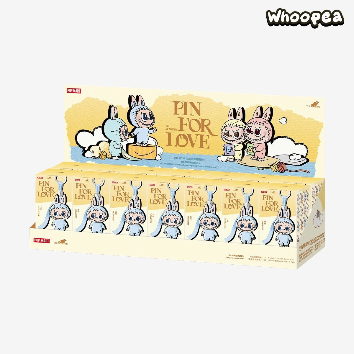 THE MONSTERS Pin for Love Series-Vinyl Plush Pendant Blind Box (A-M) 1 SET (14 BOXES) - Tophatter Daily Deals