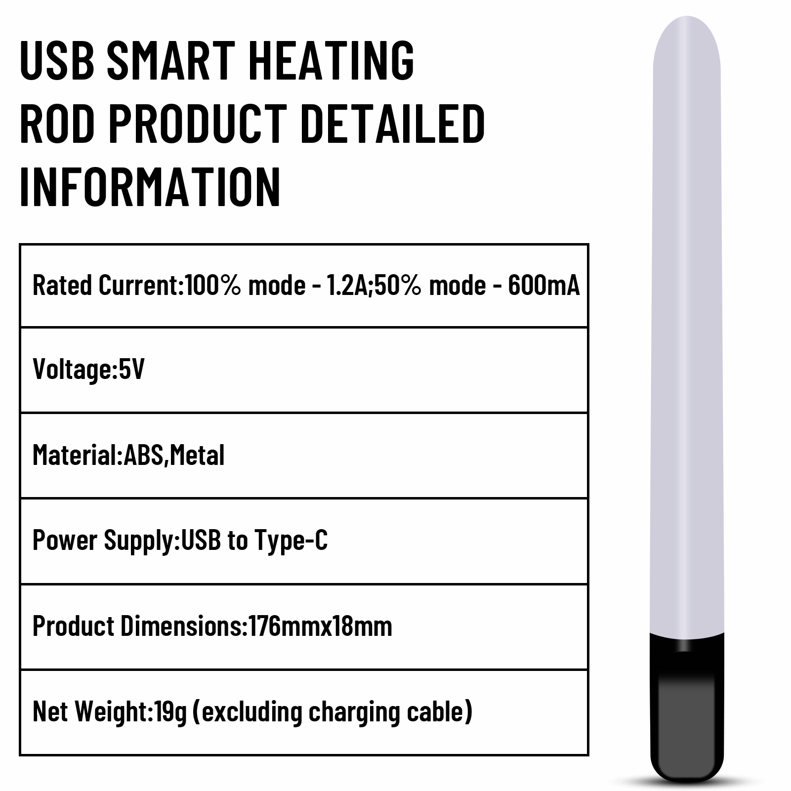 Acmejoy - Heating Rod for Toys with 45°C Smart Temperature Control Lube & Essential - Tophatter Daily Deals