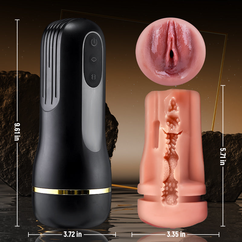 The Captain - 10 Vibrating Sucking Deep Throat Male Stroker Masturbation Cup - Tophatter Daily Deals