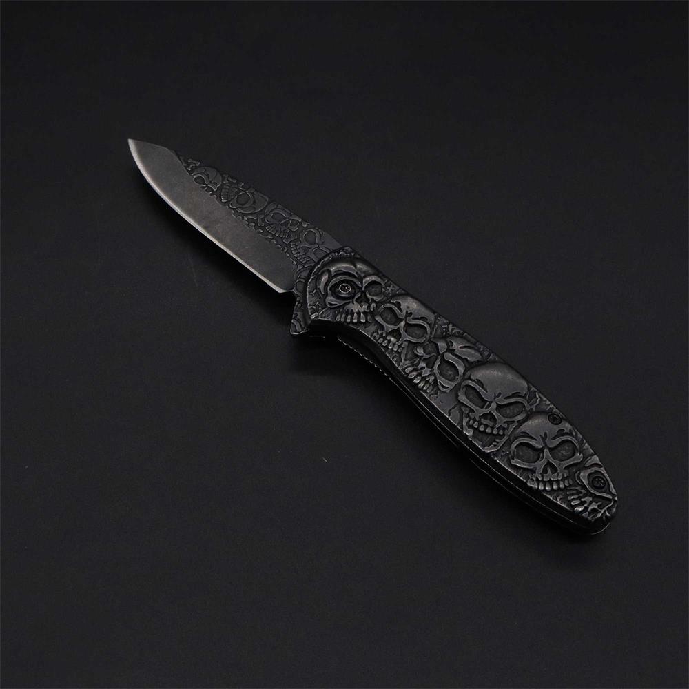 6 Skull Heads Folding Knife - Tophatter Daily Deals