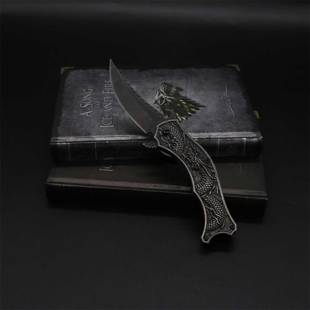 Chinese Dragon Totem Folding Knife - Tophatter Daily Deals