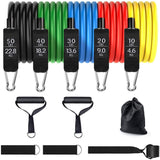 Best Resistance Band Set - 150LBS Resistance Bands Training Set Workout Exercise Crossfit Fitness Yoga Tube Fitness - Tophatter Daily Deals