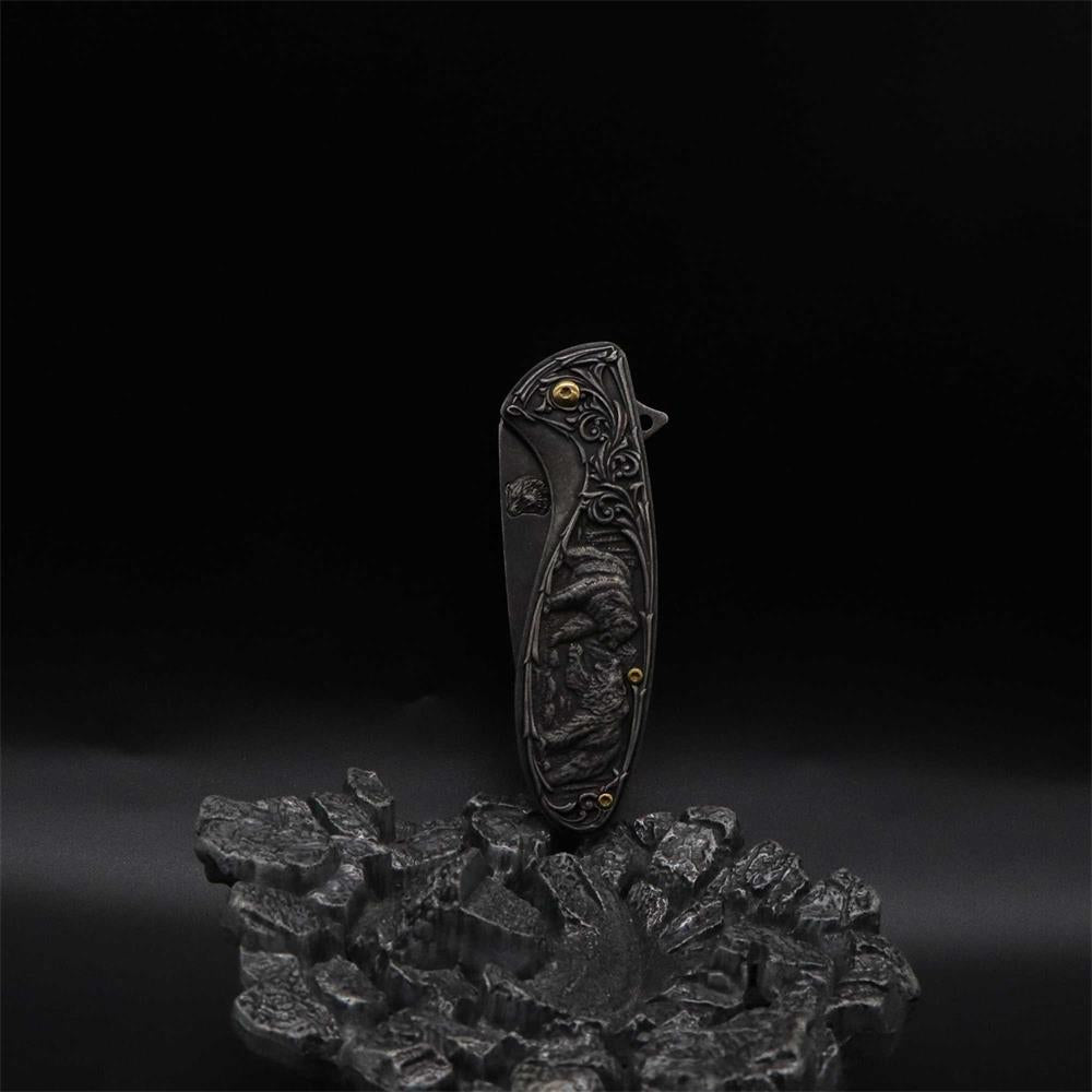 Brown Bear 3D Relief Folding Knife - Tophatter Daily Deals