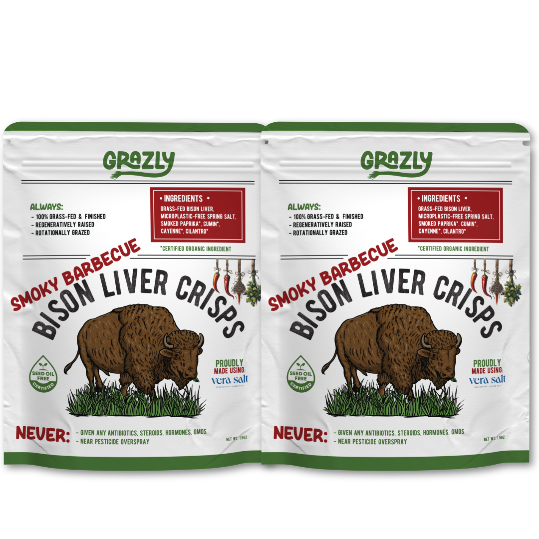 Bison Liver Crisps - 100% Grass-Fed/Finished Smoky Barbecue 2 Pack Health & Wellness - Tophatter Daily Deals