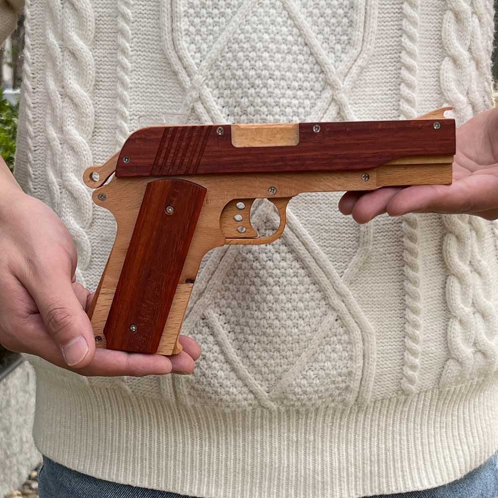 M1911 Wooden Rubber Band Gun Model - Tophatter Daily Deals