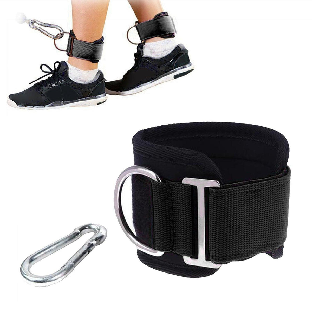 Gym Ankle Cuff - Gym Ankle Cuff for Kickbacks, Glute Workouts, Leg Extensions, Curls Exercise & Fitness - Tophatter Daily Deals