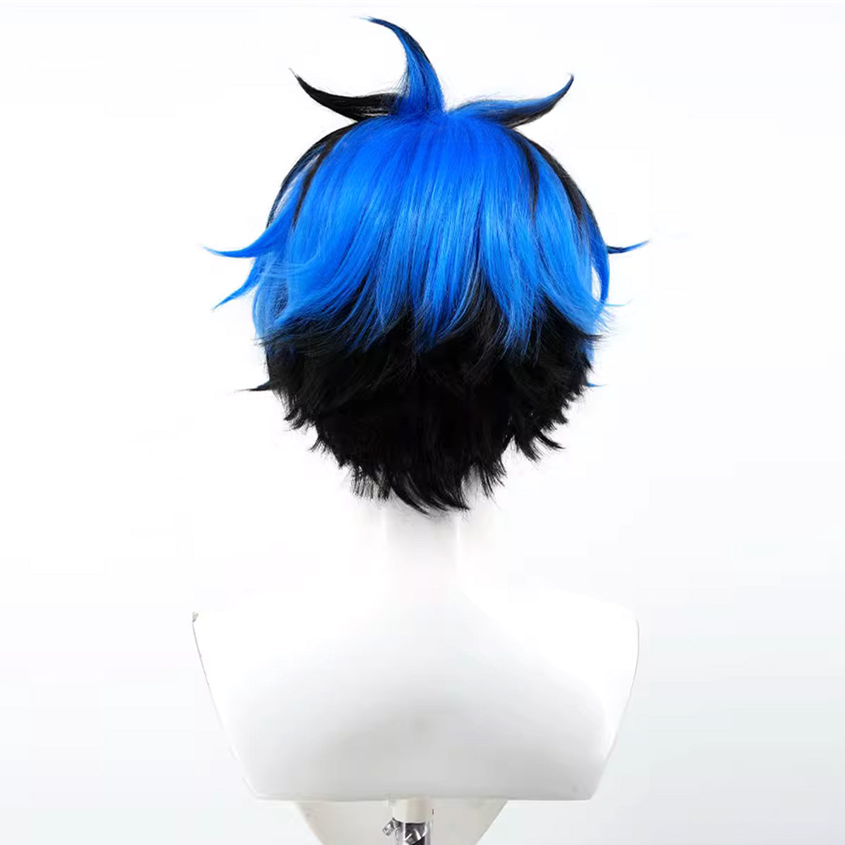 The Hundred Line -Last Defense Academy-Yugamu Omokage Blue Black Cosplay Wig Wig - Tophatter Daily Deals