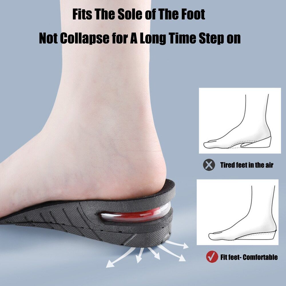 Height Increase Insoles Adjustable Shoe Lifts 9cm Comfort - Tophatter Daily Deals
