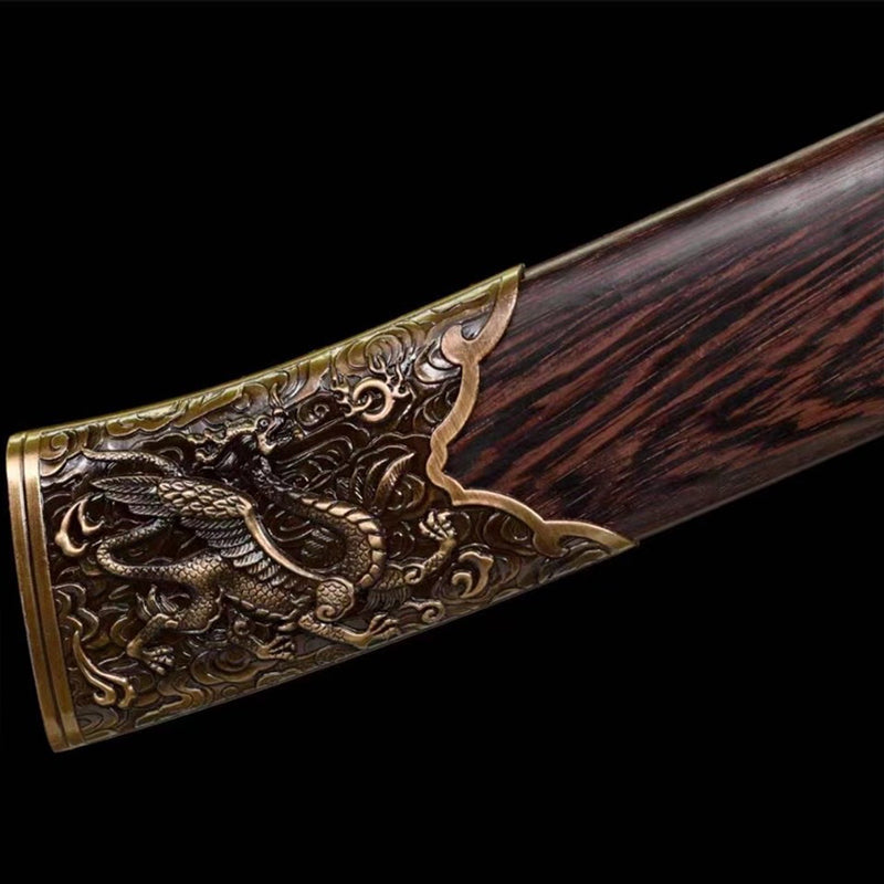 Handmade Tiger High Manganese Steel Chinese Sword - Tophatter Daily Deals