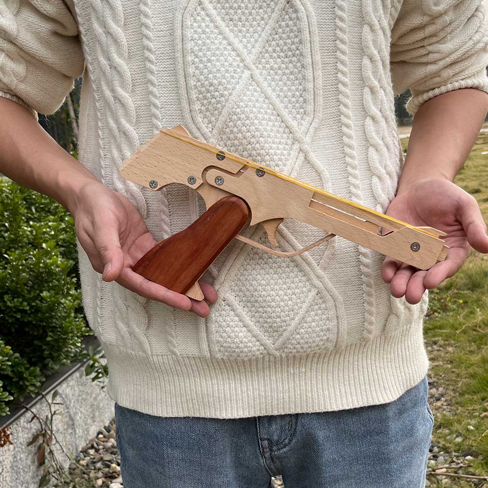 Wooden Assembled Flying Eagle Solid Wood Pistol - Tophatter Daily Deals