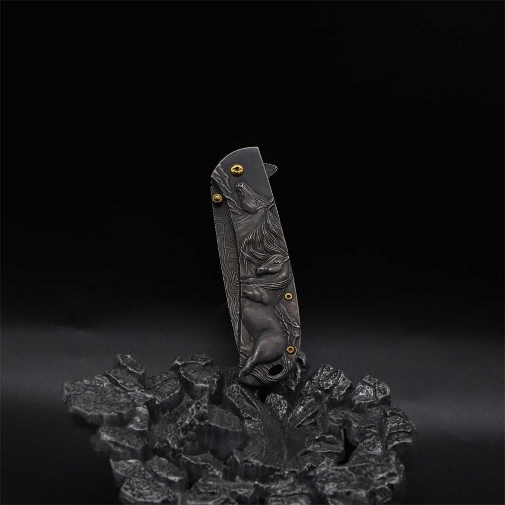 3D Horse Sculpture Folding Knife - Tophatter Daily Deals
