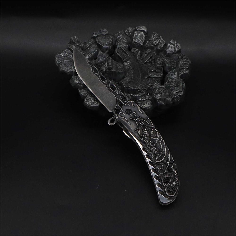 3D Western Dragon Folding Knife - Tophatter Daily Deals
