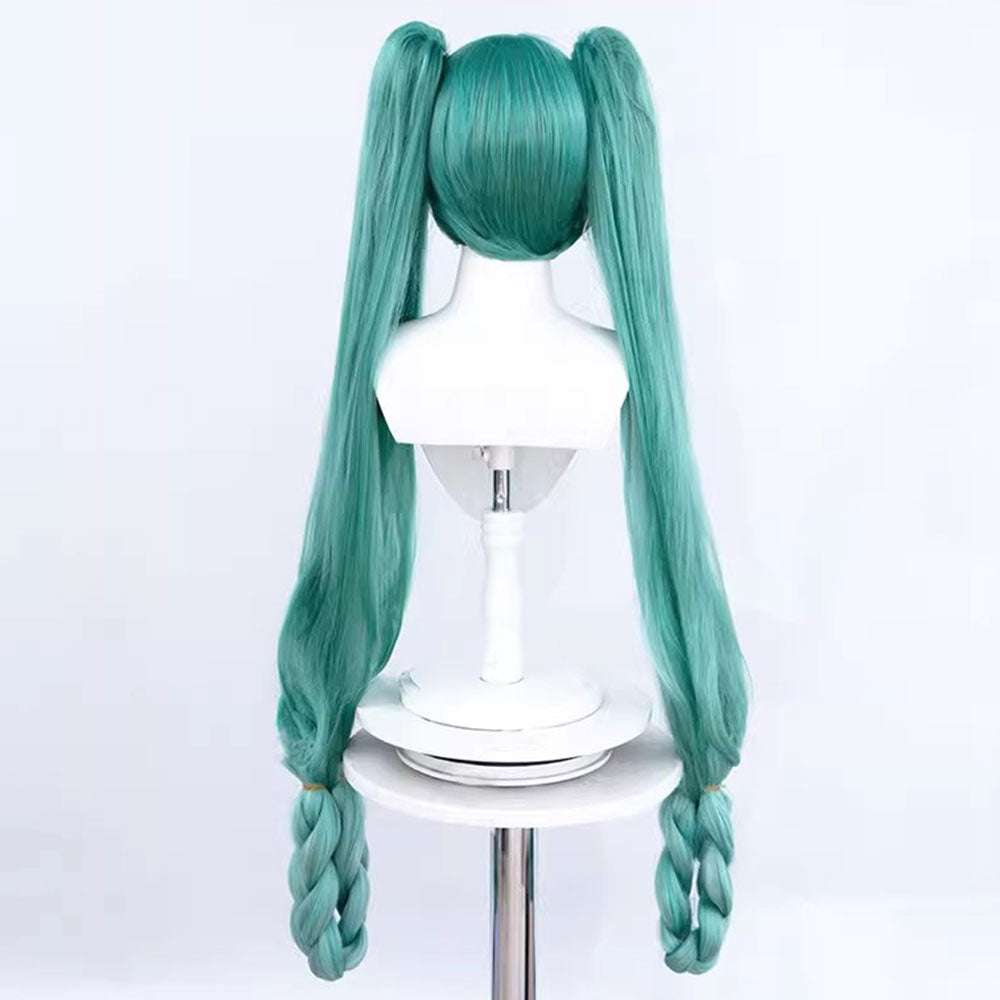 2024 Snow Virtual Girl Vocal Idol Halloween Green Cosplay Wig Wig - Tophatter Daily Deals