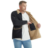 Warm Cozy Men's Jacket - Mid Length Corduroy Sherpa - Tophatter Daily Deals