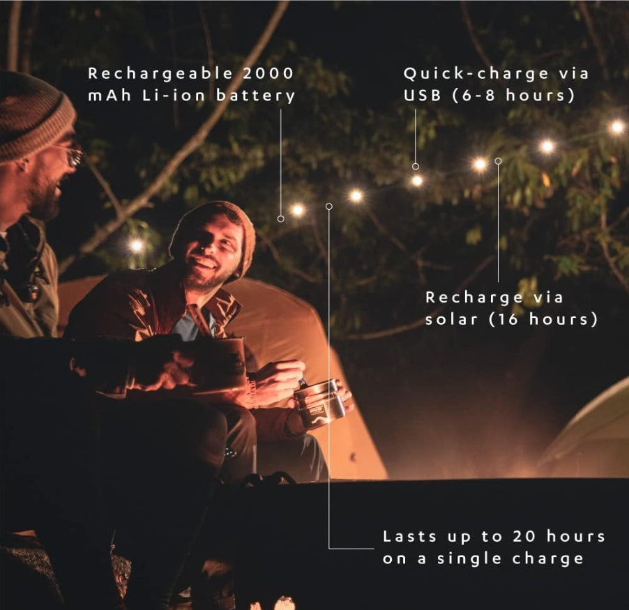 Hakol Luci Solar String Lights + Phone Charger Phone Chargers - Tophatter Daily Deals