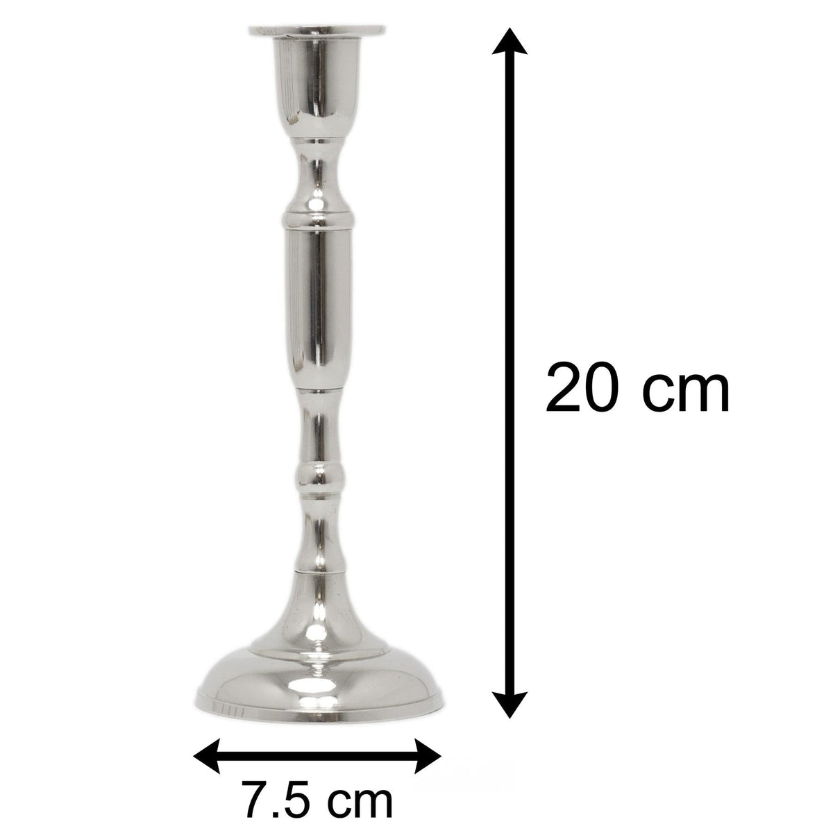 Silver Metal Dinner Table Pillar Candlestick Candle Holder Decoration - Design Varies Candlestick - Tophatter Daily Deals