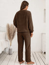 Teddy Long Sleeve Top and Pants Lounge Set Loungewear Sets - Tophatter Daily Deals