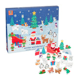 Children's Wooden Winter Wonderland Christmas Advent Calendar | Wood Advent Calendar Advent Calendar For Kids | Santa Claus Playset Advent Calendar Advent Calendar - Tophatter Daily Deals